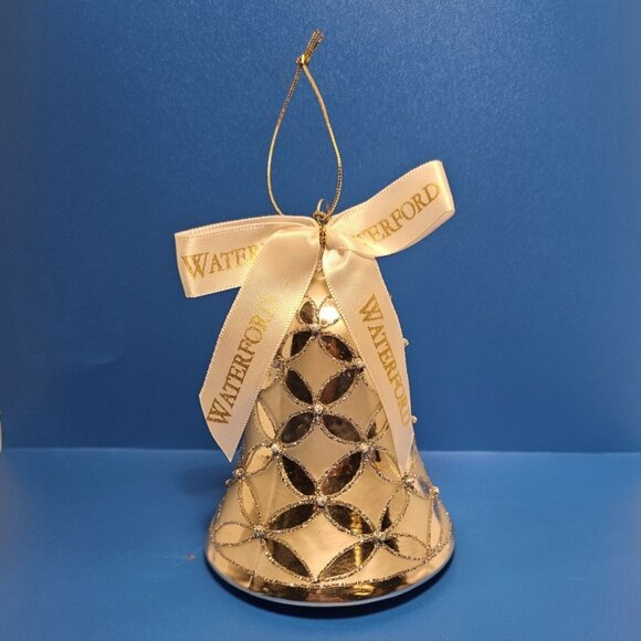Waterford Killeen Snow Bell Blown Glass Ornament SILVER Glitter 4.25"   READ - Picture 3 of 9